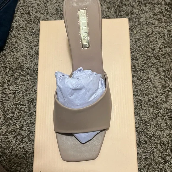 Billini- Dixee color mocha Heel height 9cm mule sandal - Picture 2 of 4